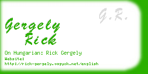 gergely rick business card